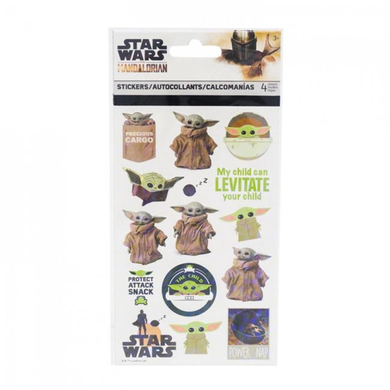 Star Wars Star Wars the Mandalorian the Child Grogu Sticker Sheet - Pack of 4